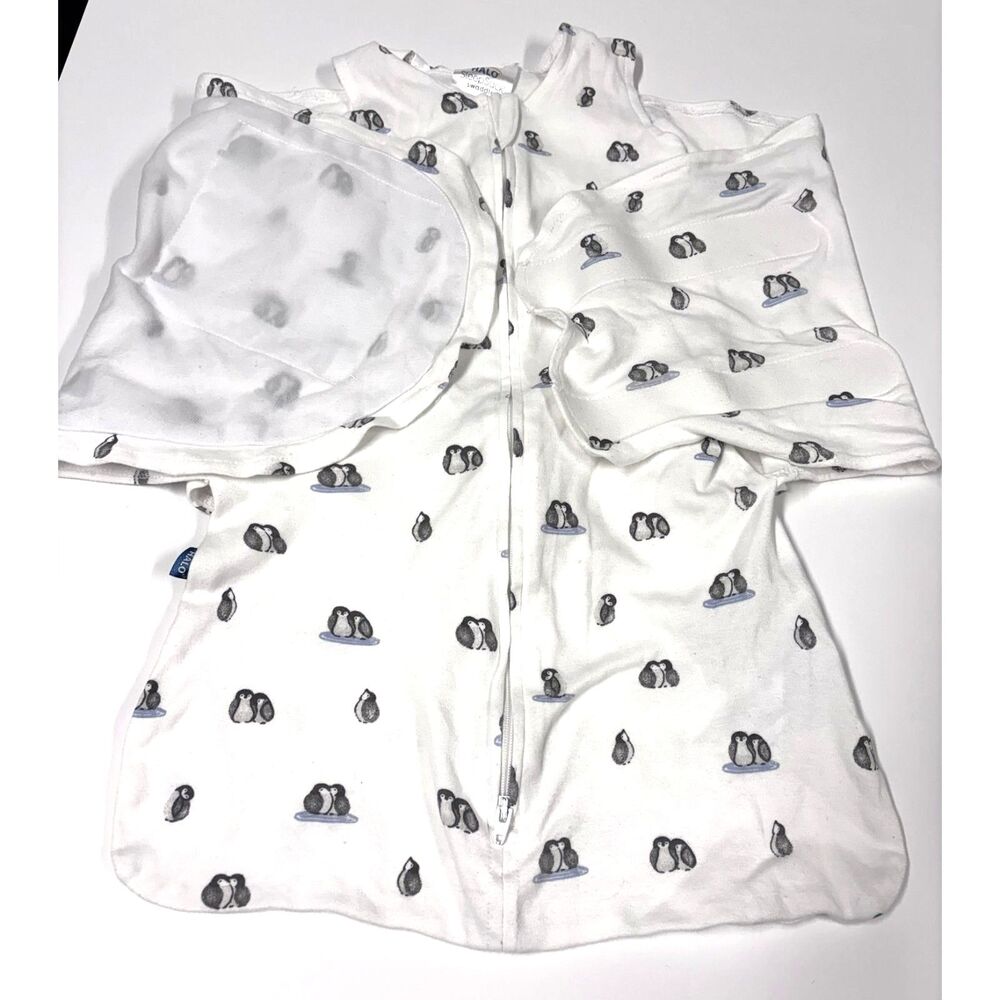 HALO SleepSack Swaddle – Penguin Print – Newborn 0–3 Months